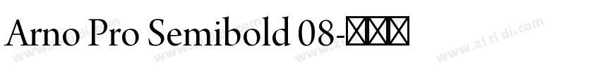 Arno Pro Semibold 08字体转换